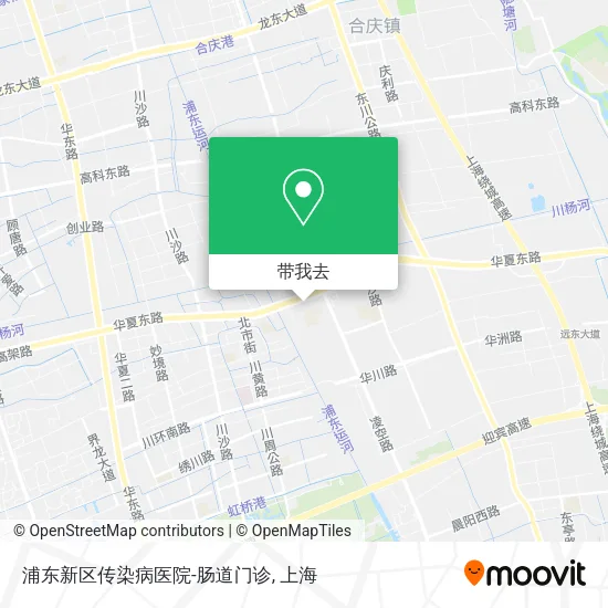 浦东新区传染病医院-肠道门诊地图
