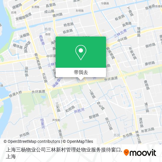 上海三杨物业公司三林新村管理处物业服务接待窗口地图