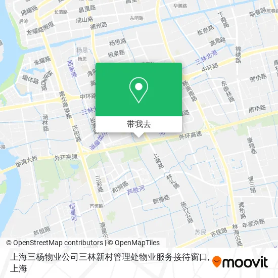 上海三杨物业公司三林新村管理处物业服务接待窗口地图