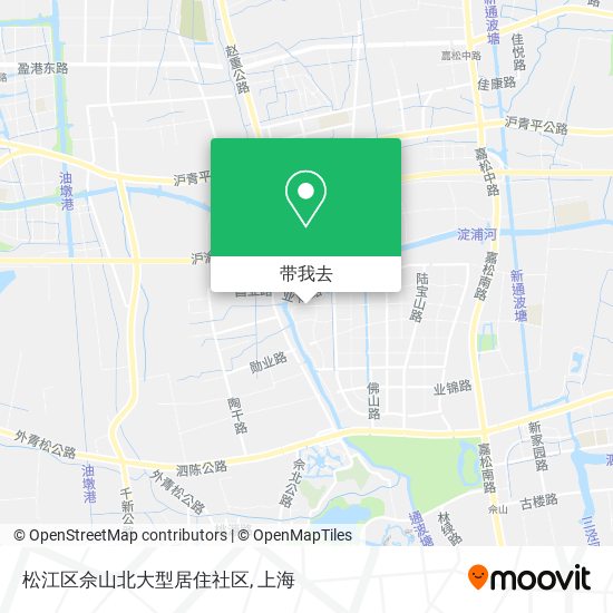 松江区佘山北大型居住社区地图