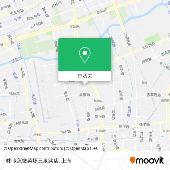 咪咾蔬微菜场三泉路店地图