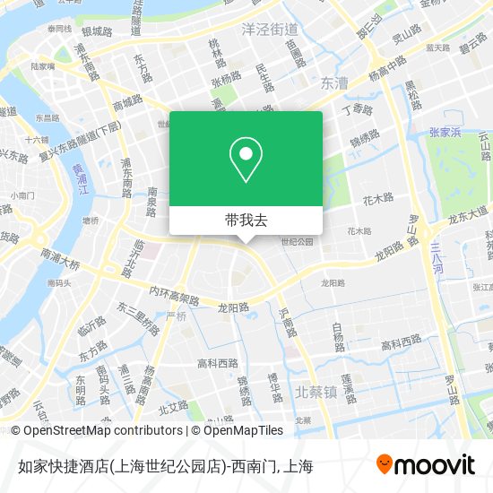 如家快捷酒店(上海世纪公园店)-西南门地图