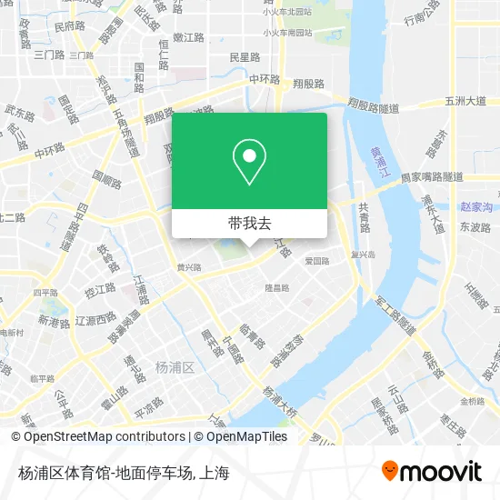 杨浦区体育馆-地面停车场地图