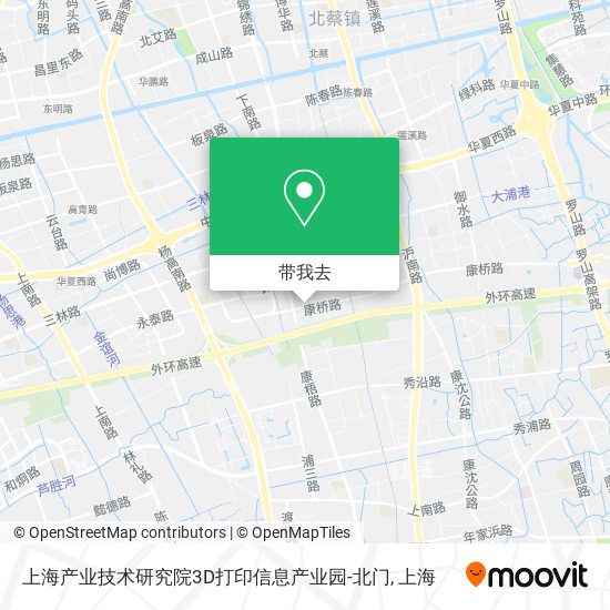上海产业技术研究院3D打印信息产业园-北门地图