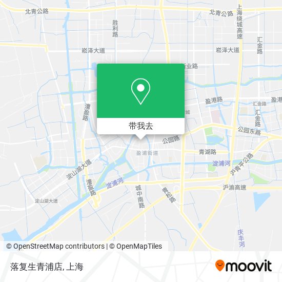 落复生青浦店地图