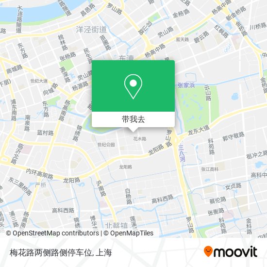 梅花路两侧路侧停车位地图