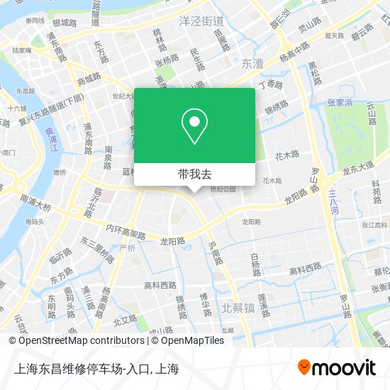 上海东昌维修停车场-入口地图