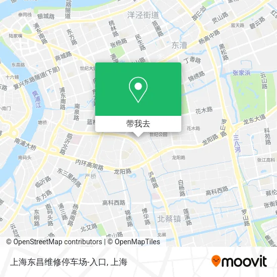 上海东昌维修停车场-入口地图