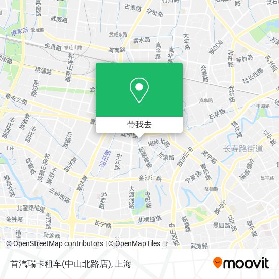 首汽瑞卡租车(中山北路店)地图