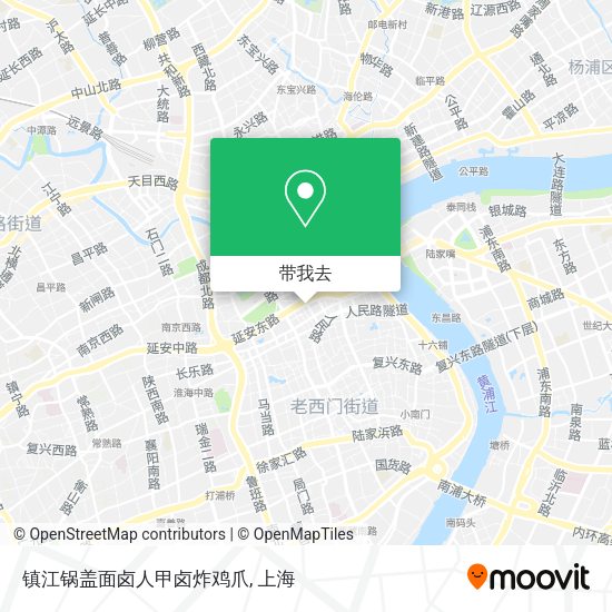 镇江锅盖面卤人甲卤炸鸡爪地图