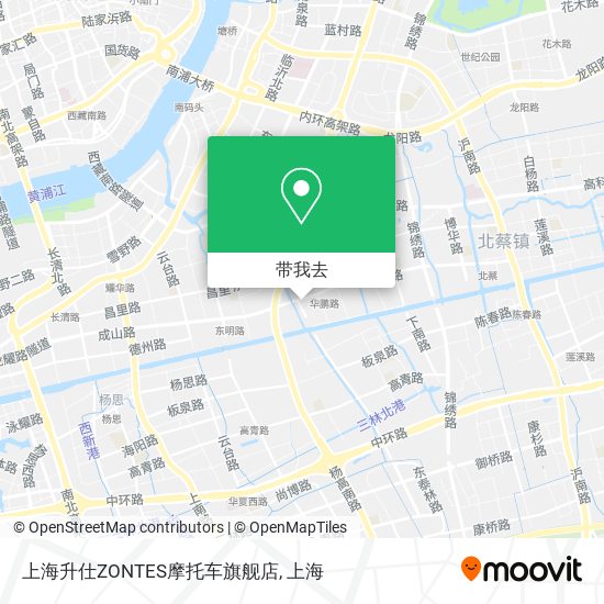 上海升仕ZONTES摩托车旗舰店地图