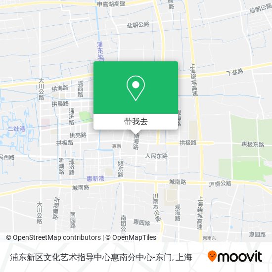 浦东新区文化艺术指导中心惠南分中心-东门地图