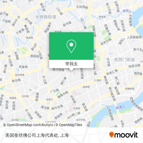 美国奎丝佛公司上海代表处地图