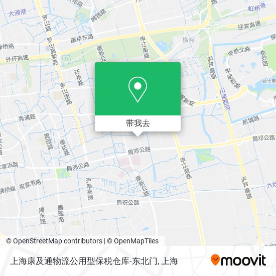 上海康及通物流公用型保税仓库-东北门地图