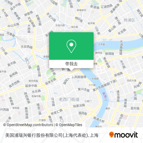 美国浦瑞兴银行股份有限公司(上海代表处)地图