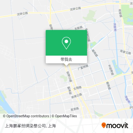 上海鹏峯丝绸染整公司地图