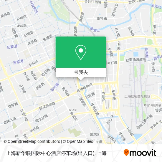 上海新华联国际中心酒店停车场(出入口)地图