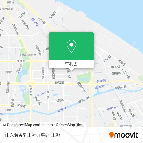 山东劳务驻上海办事处地图