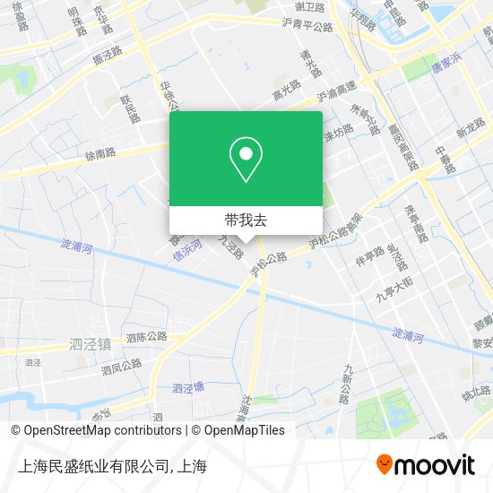 上海民盛纸业有限公司地图