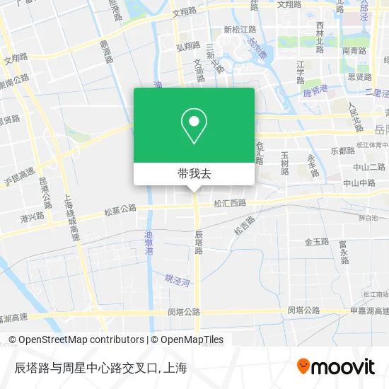 辰塔路与周星中心路交叉口地图