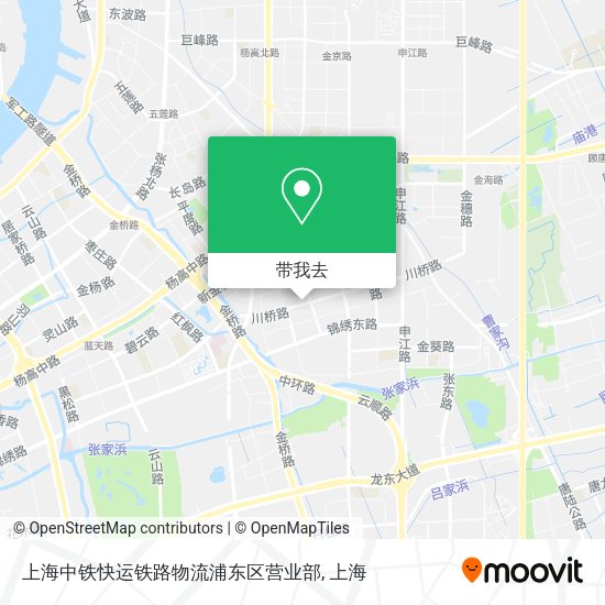 上海中铁快运铁路物流浦东区营业部地图