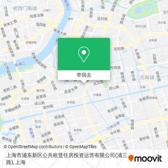 上海市浦东新区公共租赁住房投资运营有限公司(浦三路)地图