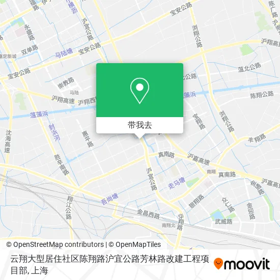 云翔大型居住社区陈翔路沪宜公路芳林路改建工程项目部地图