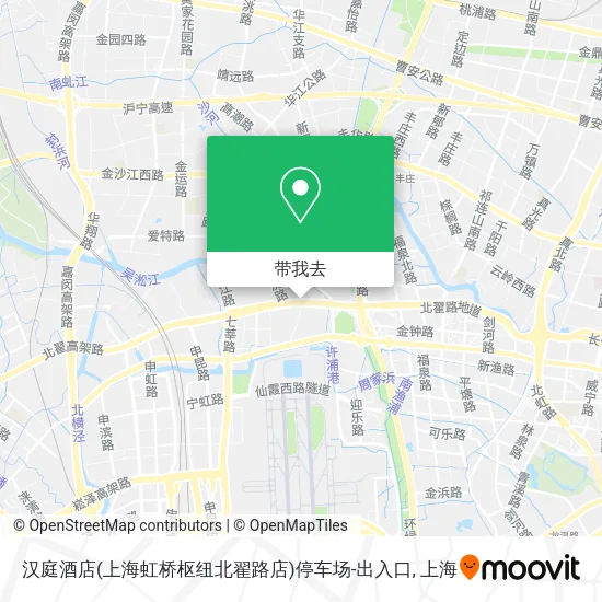汉庭酒店(上海虹桥枢纽北翟路店)停车场-出入口地图