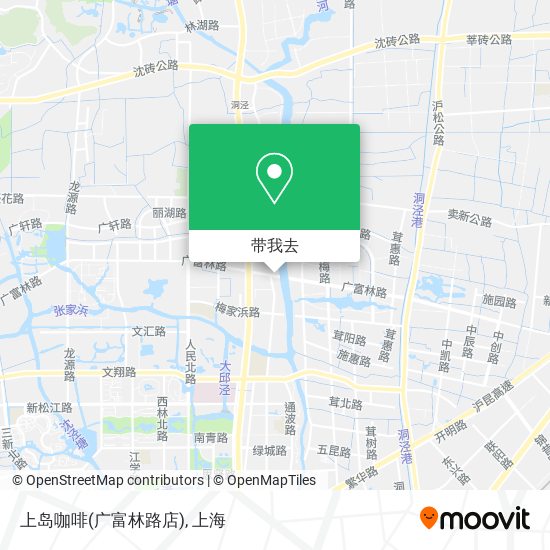 上岛咖啡(广富林路店)地图