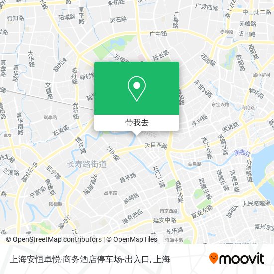 上海安恒卓悦·商务酒店停车场-出入口地图