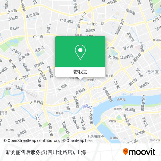 新秀丽售后服务点(四川北路店)地图