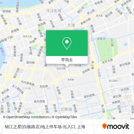 锦江之星(白杨路店)地上停车场-出入口地图