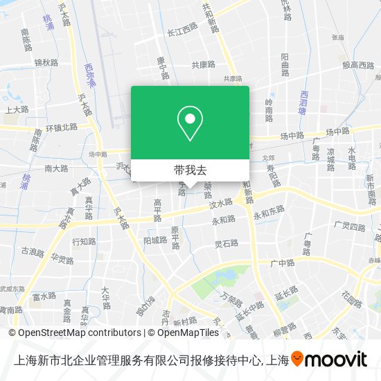 上海新市北企业管理服务有限公司报修接待中心地图