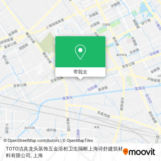 TOTO洁具龙头装饰五金浴柜卫生隔断上海诗舒建筑材料有限公司地图