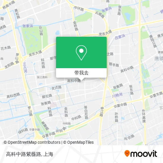 高科中路紫薇路地图