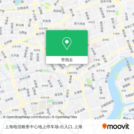 上海电信账务中心地上停车场-出入口地图