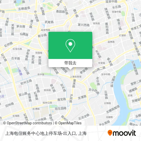 上海电信账务中心地上停车场-出入口地图