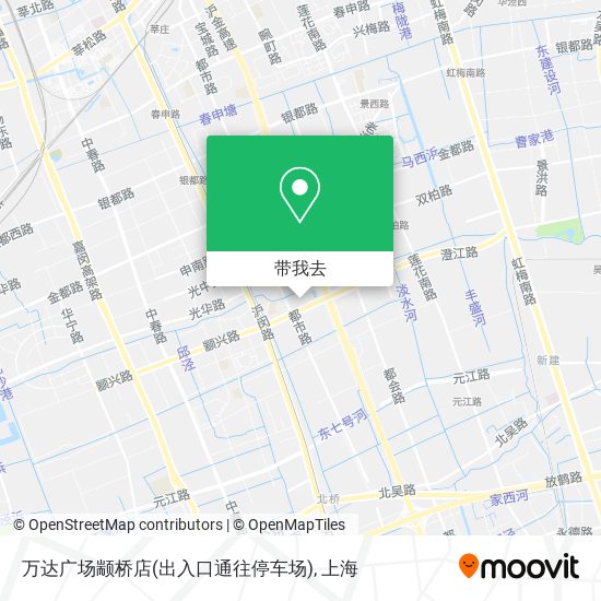 万达广场颛桥店(出入口通往停车场)地图