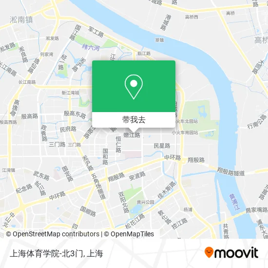 上海体育学院-北3门地图