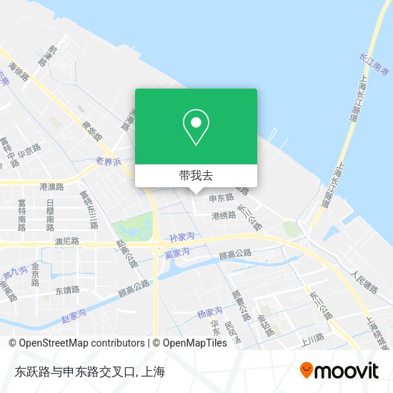 东跃路与申东路交叉口地图