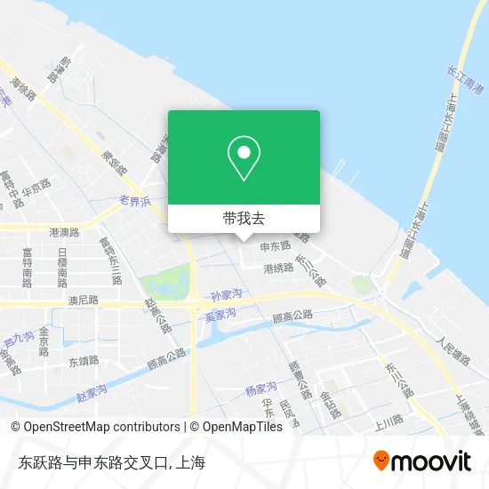 东跃路与申东路交叉口地图