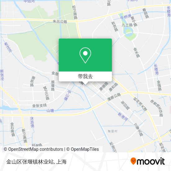 金山区张堰镇林业站地图