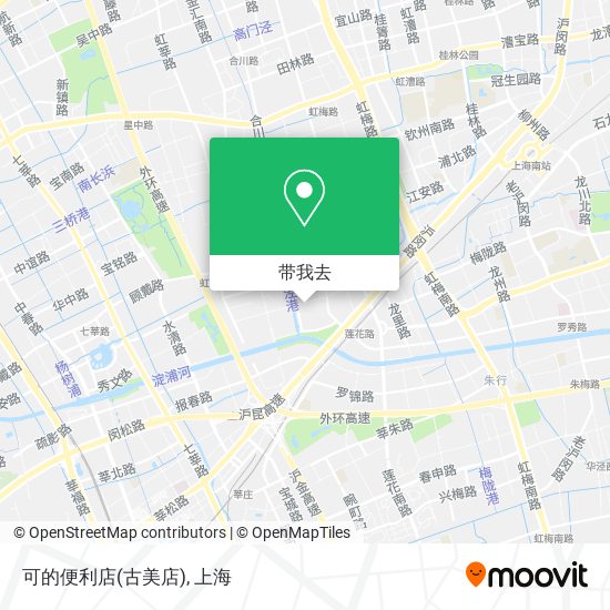 可的便利店(古美店)地图