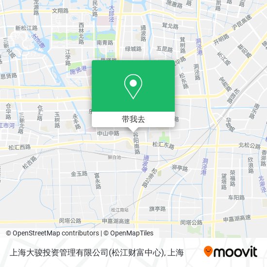 上海大骏投资管理有限公司(松江财富中心)地图