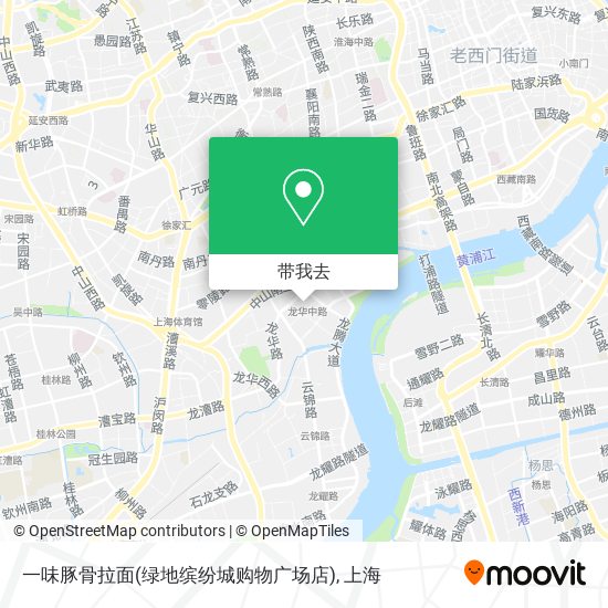 一味豚骨拉面(绿地缤纷城购物广场店)地图