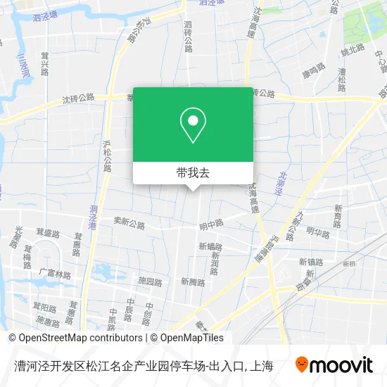 漕河泾开发区松江名企产业园停车场-出入口地图