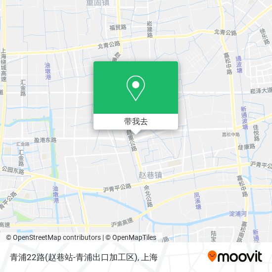 青浦22路(赵巷站-青浦出口加工区)地图