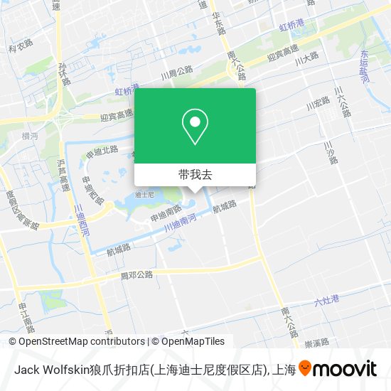 Jack Wolfskin狼爪折扣店(上海迪士尼度假区店)地图