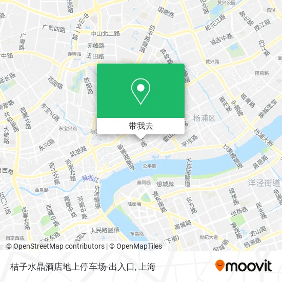 桔子水晶酒店地上停车场-出入口地图