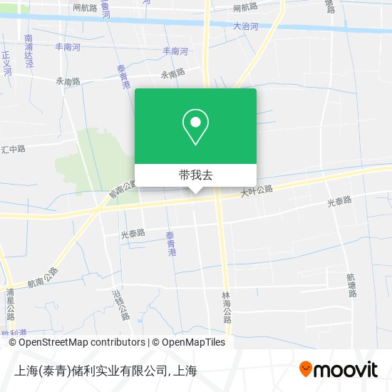 上海(泰青)储利实业有限公司地图